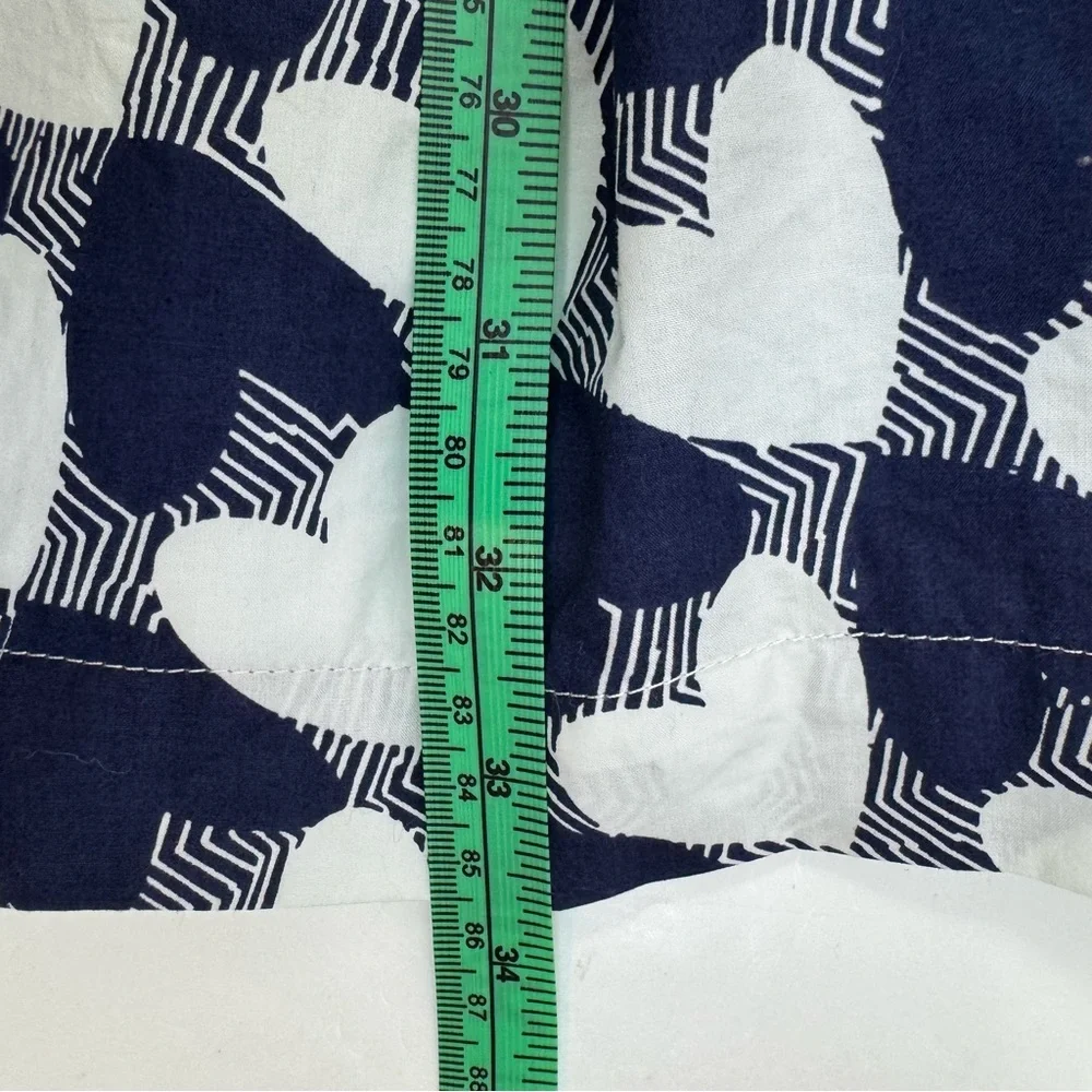J.Crew Girls’ Heart Print Cotton Dress Navy White Short Sleeve Size 14 Tween